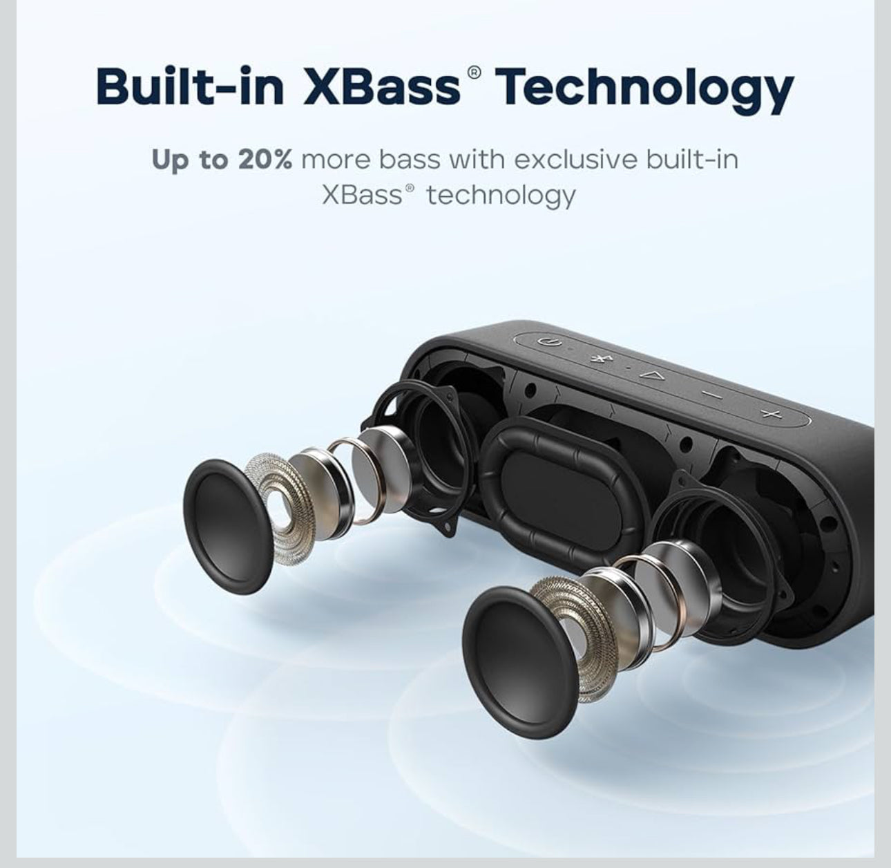 Tribit XSound Go Bluetooth Speaker, 16W Portable Wireless Speaker - Black