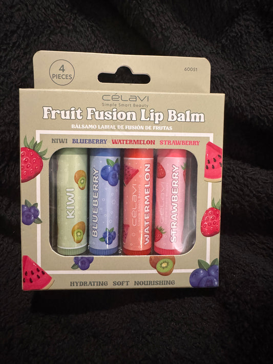 Fruit Fusion Lip Balm 4pk