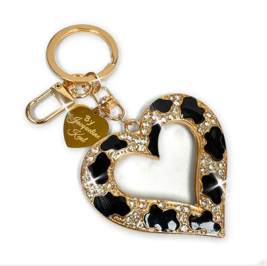 1 Jacqueline Kent Leopard Heart Key Or Purse Charm