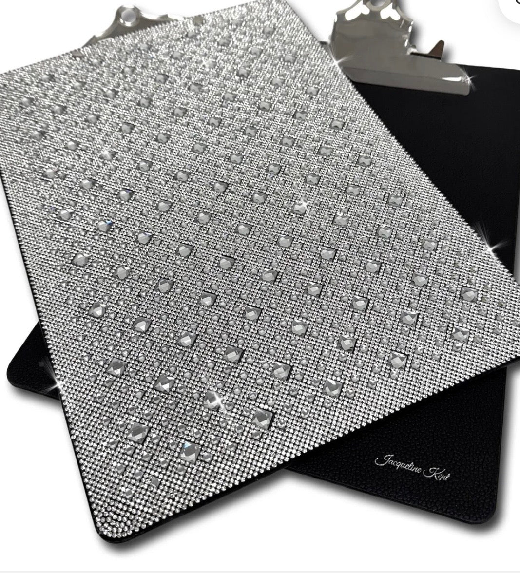 ***Bundle deal*** Jacqueline Kent Silver Checkered Cane, Tumbler And Clipboard!