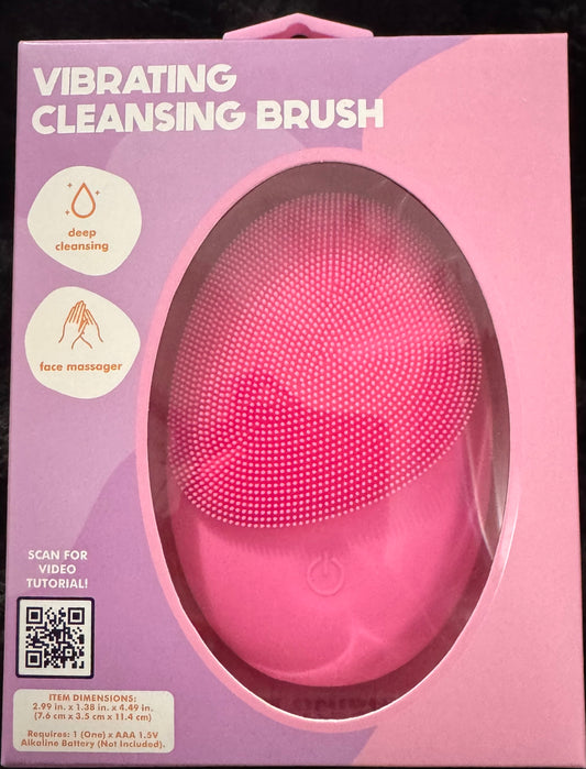 Vibrating Cleansing Brush for Face (Pink)
