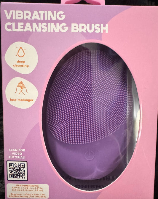 Vibrating Cleansing Brush for Face (Purple)