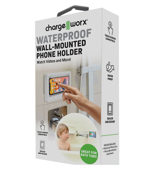 Charge Worx Waterproof Wall-Mounted Phone Holder