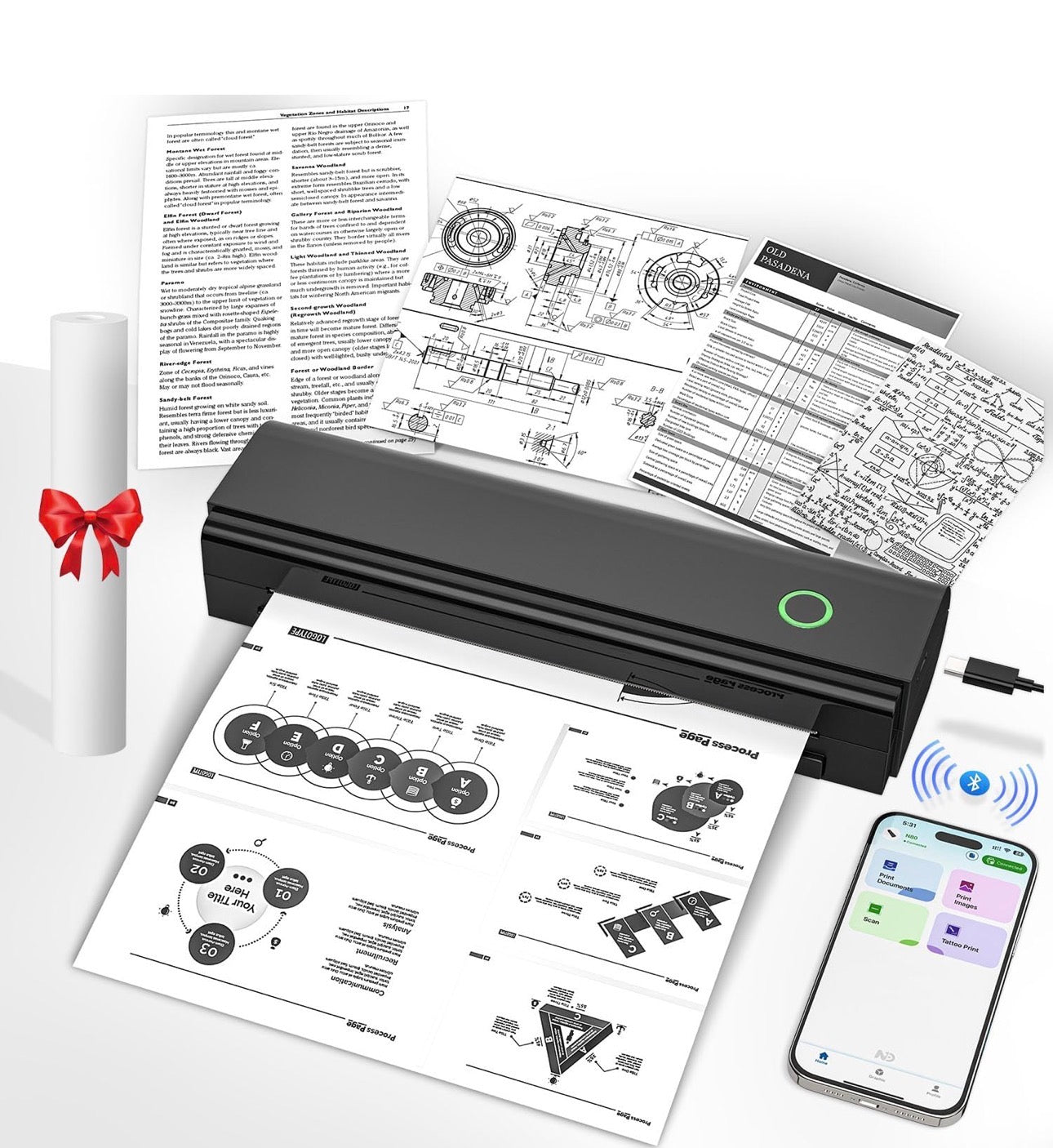 NADAIIN Portable Thermal Printer