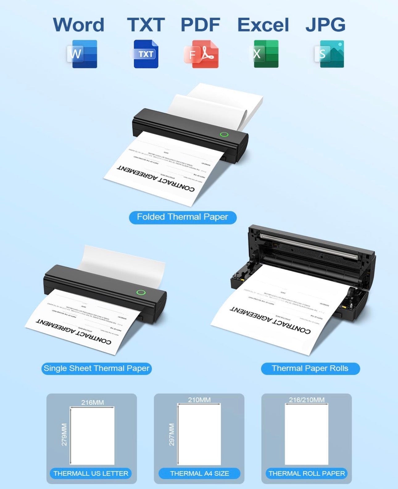 NADAIIN Portable Thermal Printer