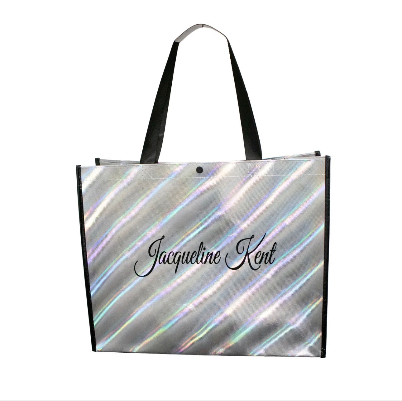 Jacqueline Kent Holographic Reusable Tote-Silver