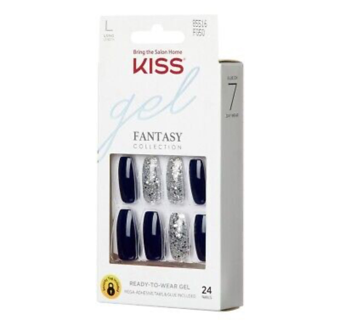 Kiss Gel Nails - Navy and Silver Fantasy Collection