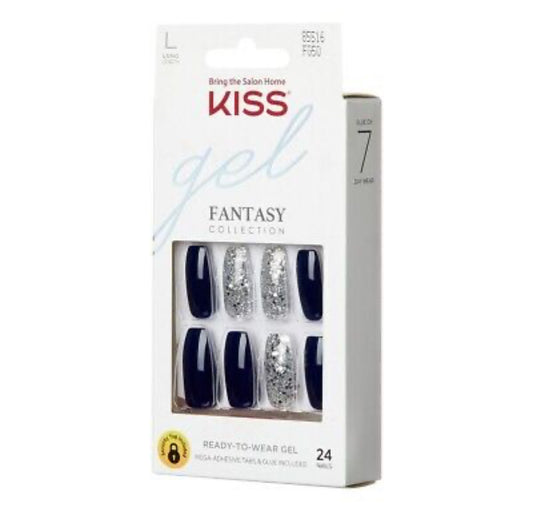 Kiss Gel Nails - Navy and Silver Fantasy Collection