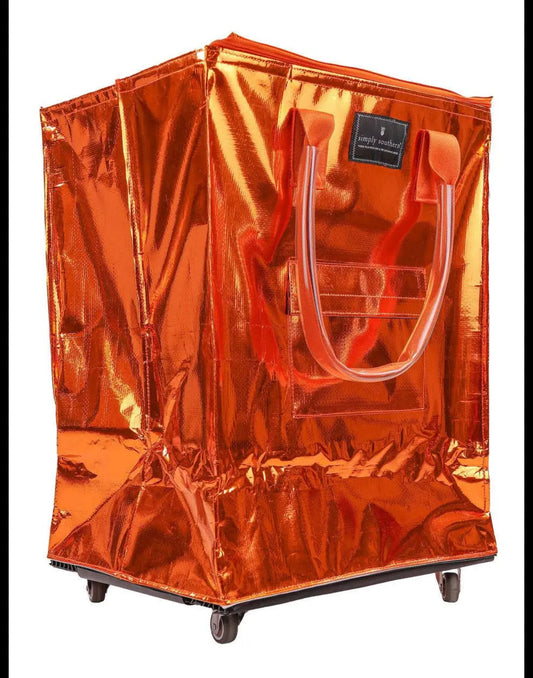 Rolling Tote (Orange) Simply Southern