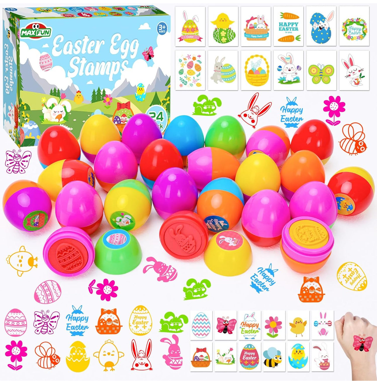 Max Fun Easter Egg Stampers 24 pack ********SALE*********