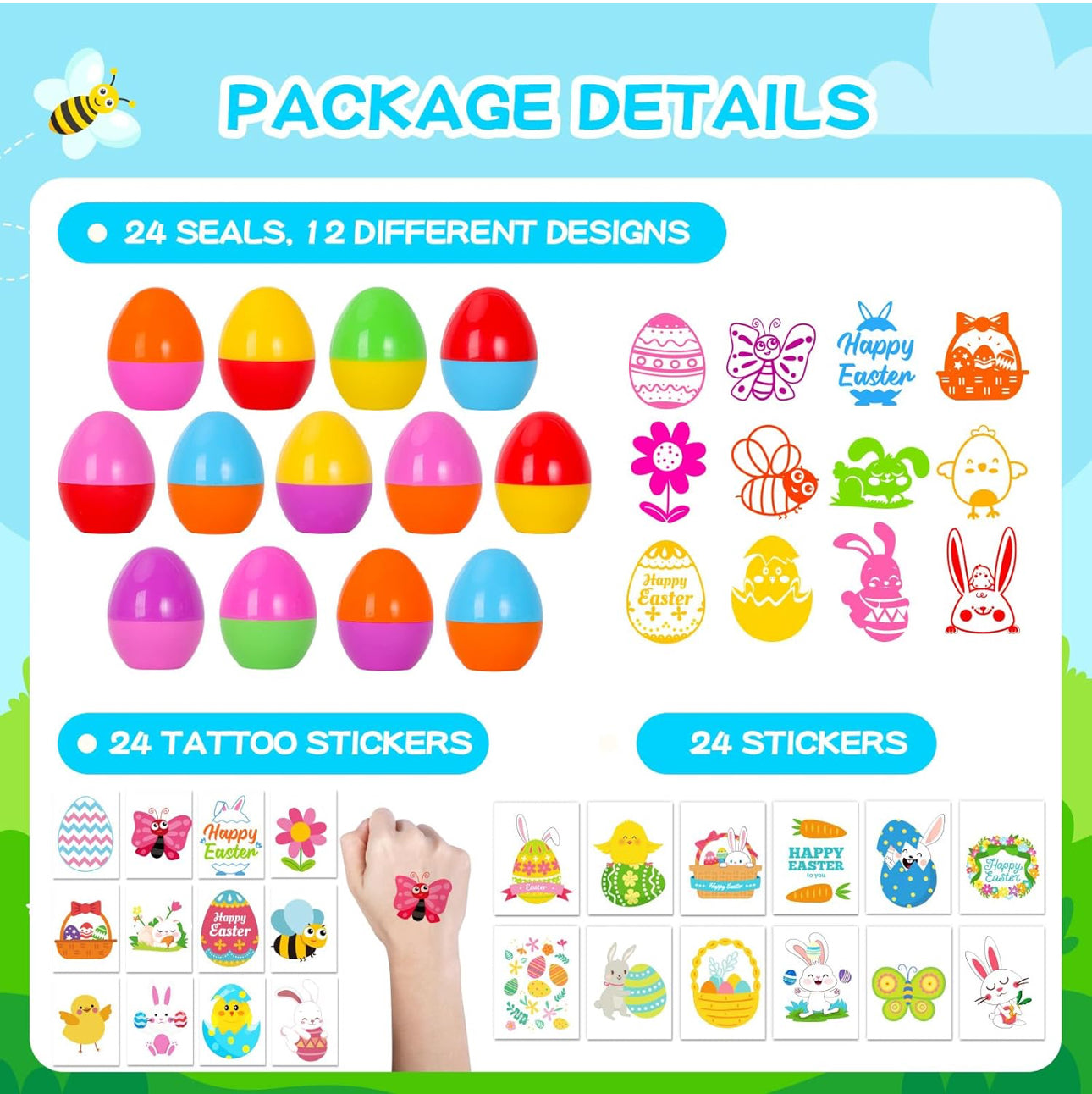 Max Fun Easter Egg Stampers 24 pack ********SALE*********