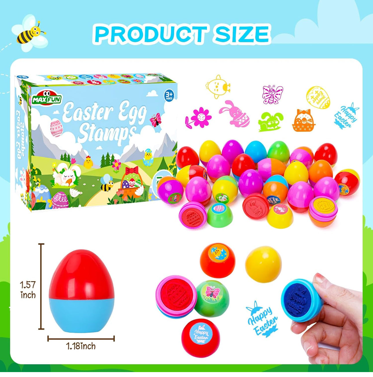 Max Fun Easter Egg Stampers 24 pack ********SALE*********