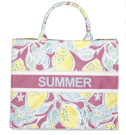 London Fog Canvas Summer Tote Bag
