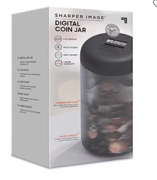 Sharper Image Digital Coin Counting Jar
