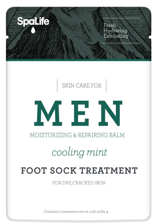 Spa Life Men's Cooling Mint Moisturizing Socks