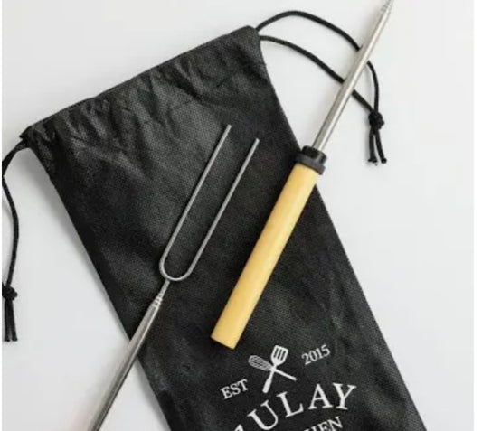Zulay Kitchen Long 32 inch Marshmallow Roasting Sticks Extendable