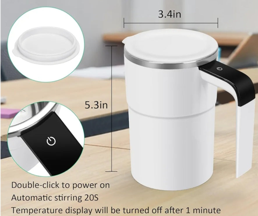 Self Stirring Cup-White