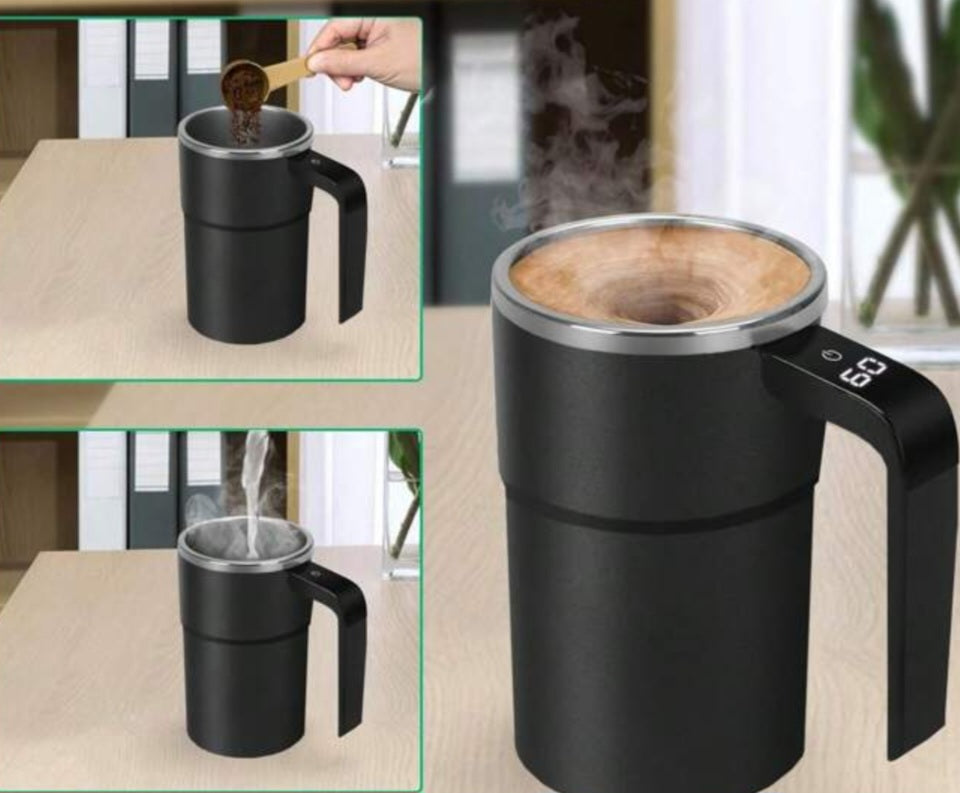 Self Stirring Mug--Black