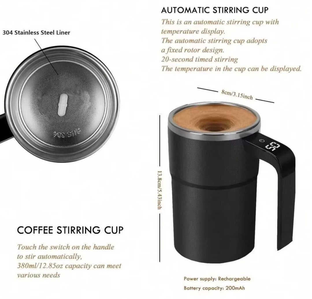 Self Stirring Mug--Black
