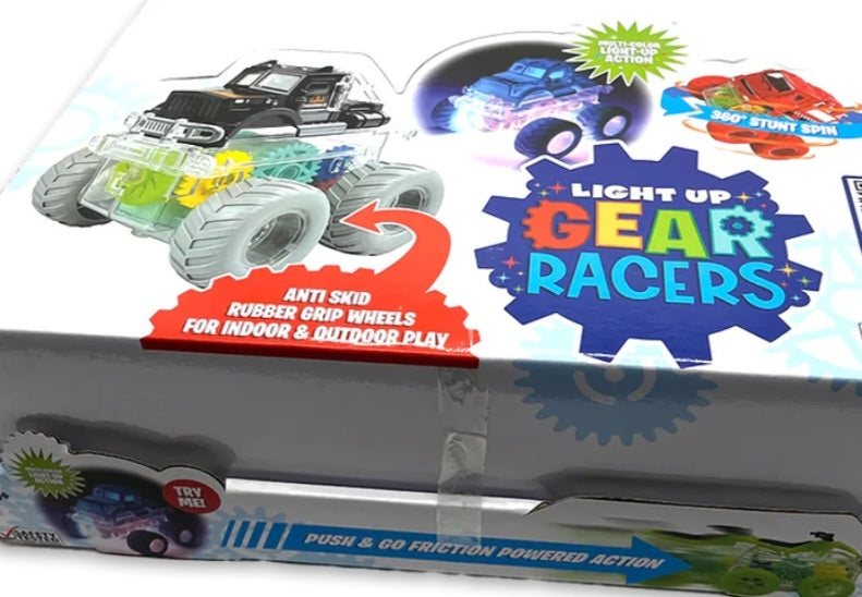 Toy--Light Up Blue Gear Racer