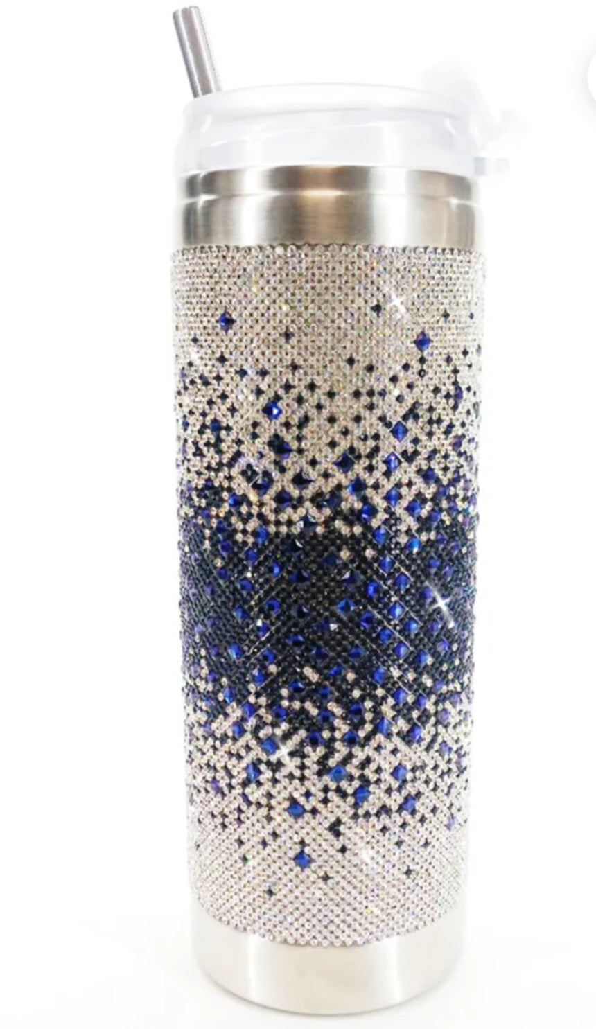 Jacqueline Kent Mariner Navy Wave 20oz Tumbler JK