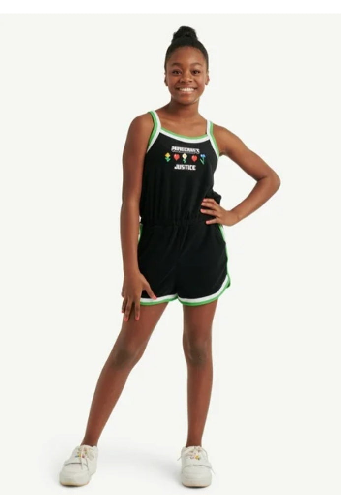 Justice Girl's Minecraft Romper Large 12/14