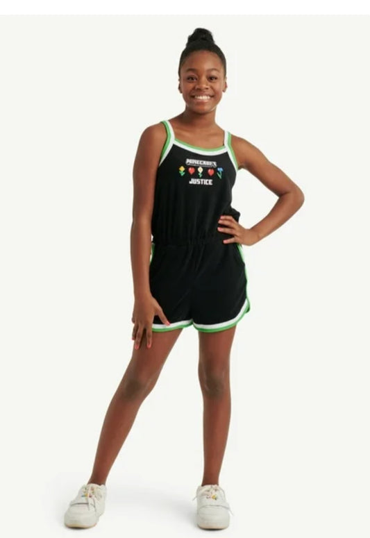 Justice Girl's Minecraft Romper Large 12/14