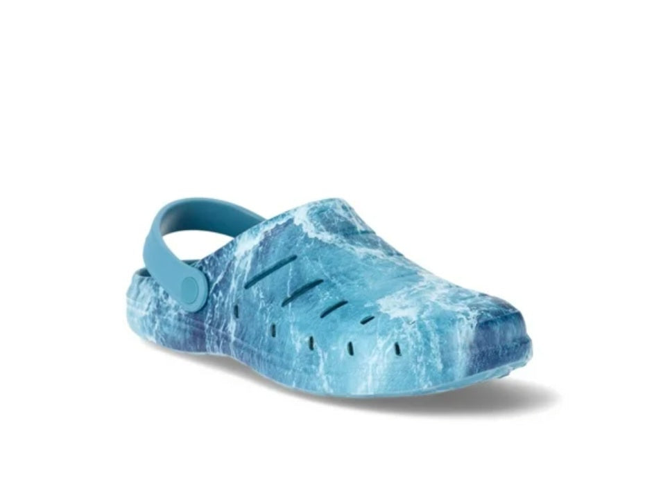 Rugged Shark Men's Shark Week Clog Sandals with Molded Footbed, Sizes 12