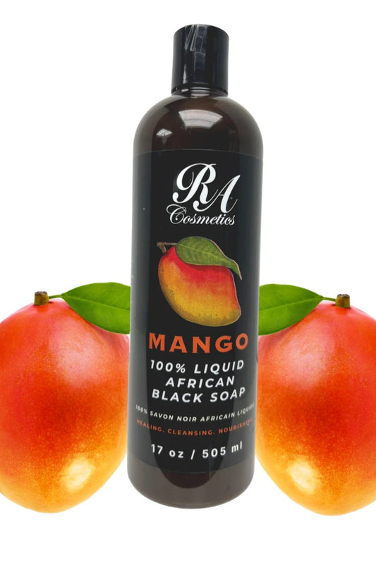 Liquid 100% African Black Soap w/ Mango