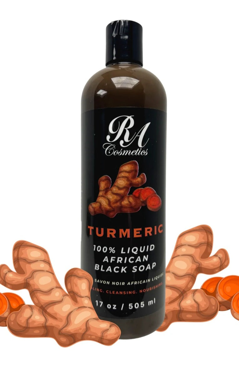Liquid 100% African Black Soap w/ Turmeric