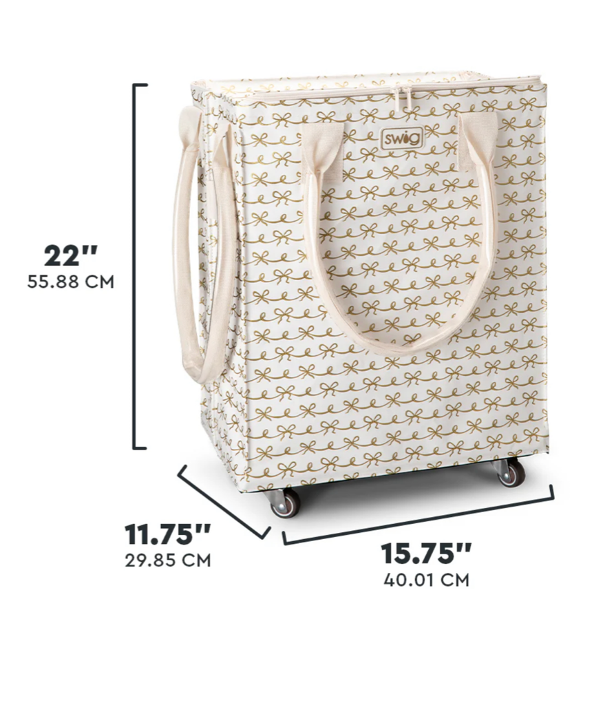 SWIG Life's Mega Rolling Tote Bag-PRETTY IN PEARL