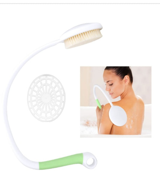 -003 NEW ITEM-LYIGEOL 27.5” Back Bath Brush with Long Curved Handle,U-Shaped Shower Brush