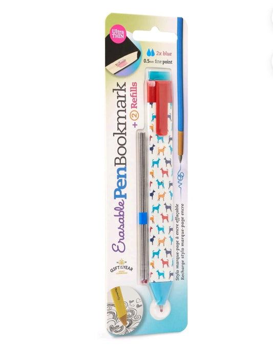 Erasable 3-in-1 Gel Pen/Bookmark w/ 2 Refills(3 pens)
