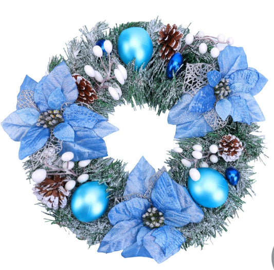 Winter Eucalyptus Artificial Faux 20inch Evergreen Wreath