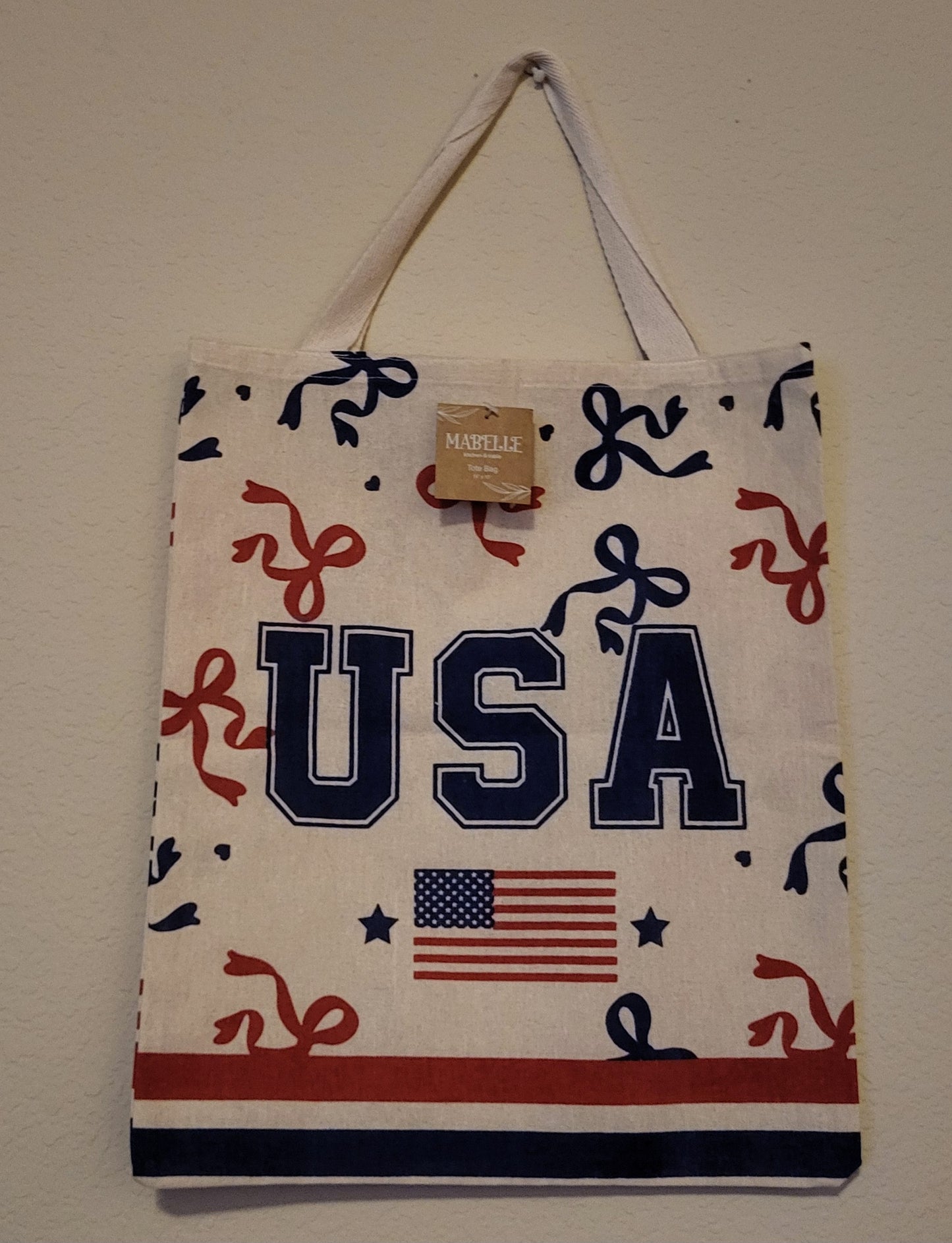 America Tote Bag: size:14'x16'
