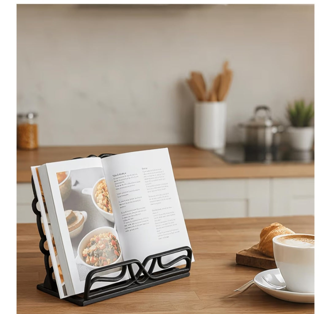 Black Cast Iron Book Stand