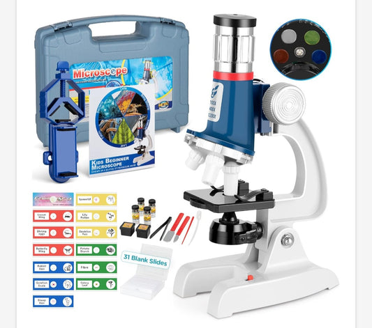 -001 NEW ITEM--Kids Microscope 58-Piece Kit