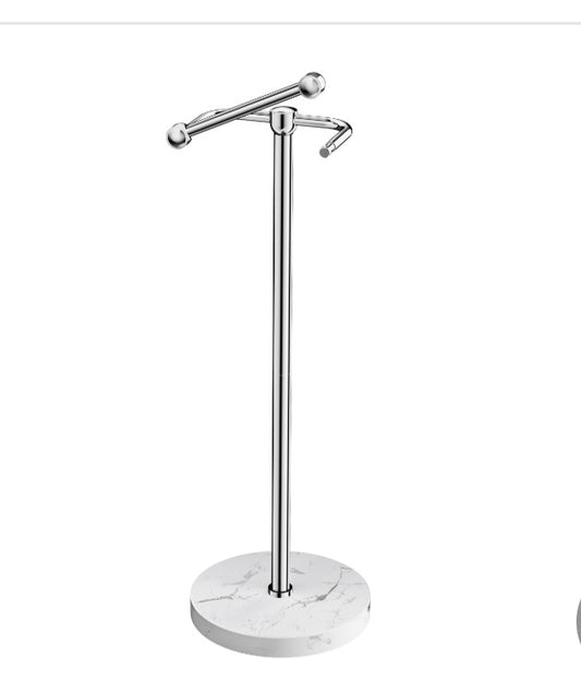 RARXTR Toilet Paper Holder Stand with Modern Marble Base. Inventory #1082042267