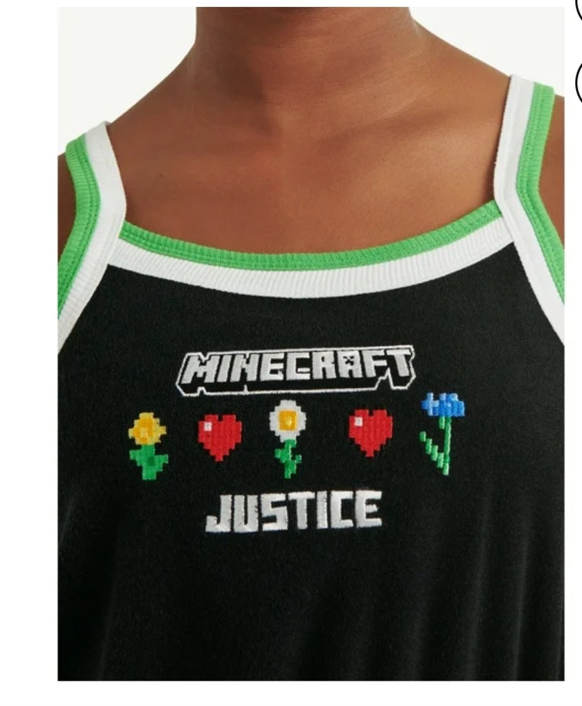 Justice Girl's Minecraft Romper Large 12/14