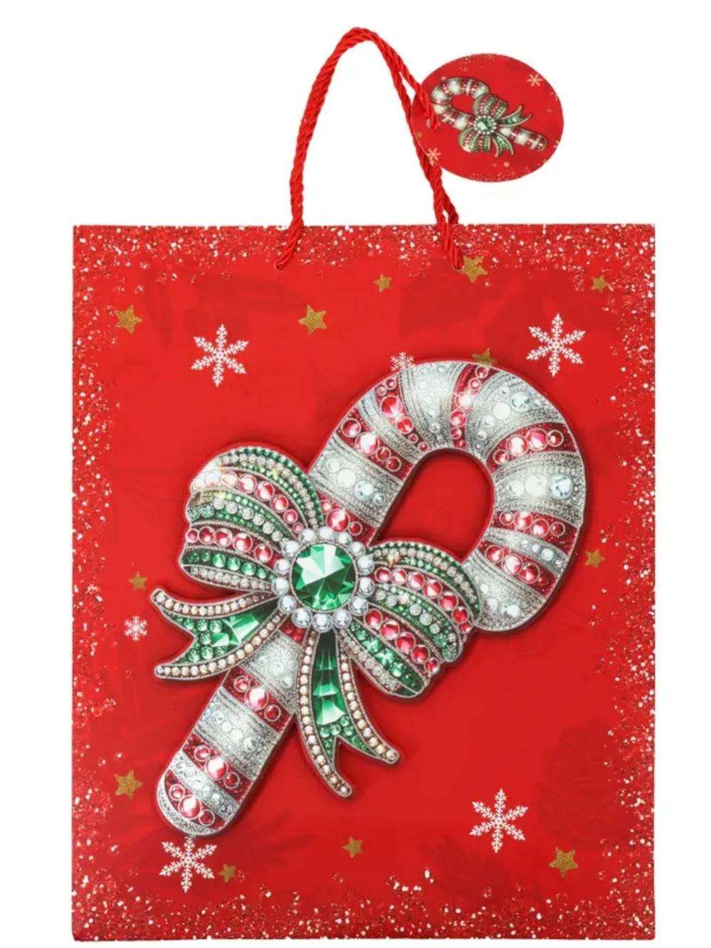 Luxury Christmas 3D Cut Out Bedazzled Embossed Paper Gift Bags (4 for $11.00)