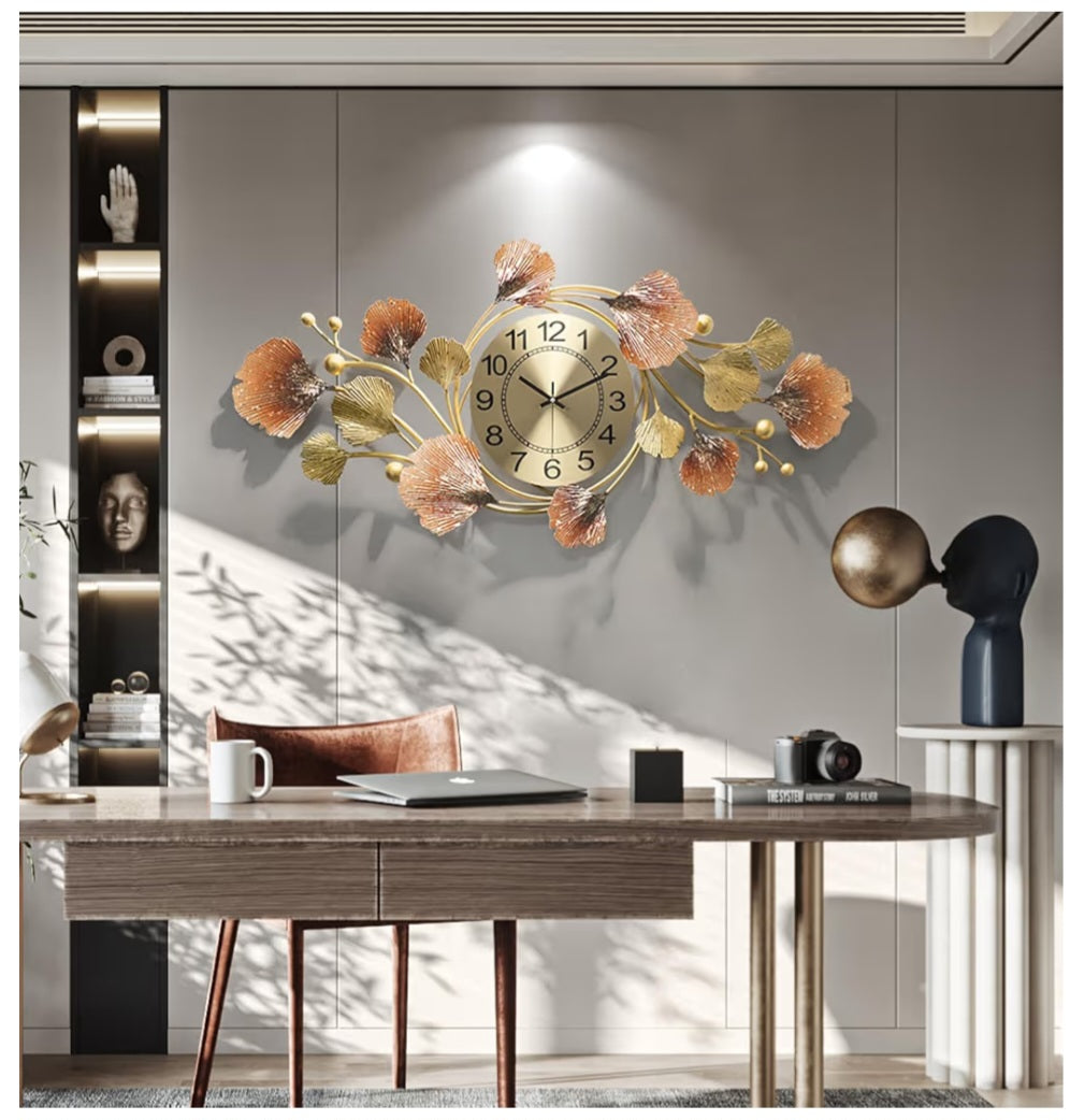 HEBOIX Large Wall Clock with Silent Quartz Movement
