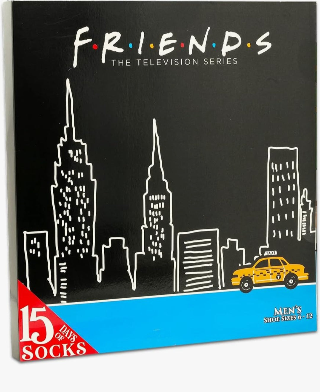 FRIENDS 15 Days of Socks AdventCalendar-(Unisex Size 6-12)