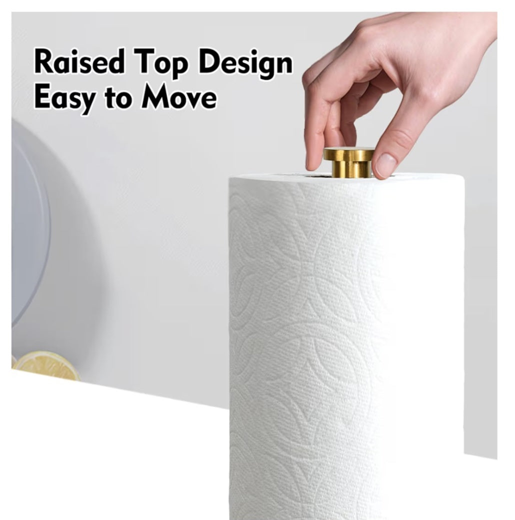 Marble Base Gold Paper Towel Holder