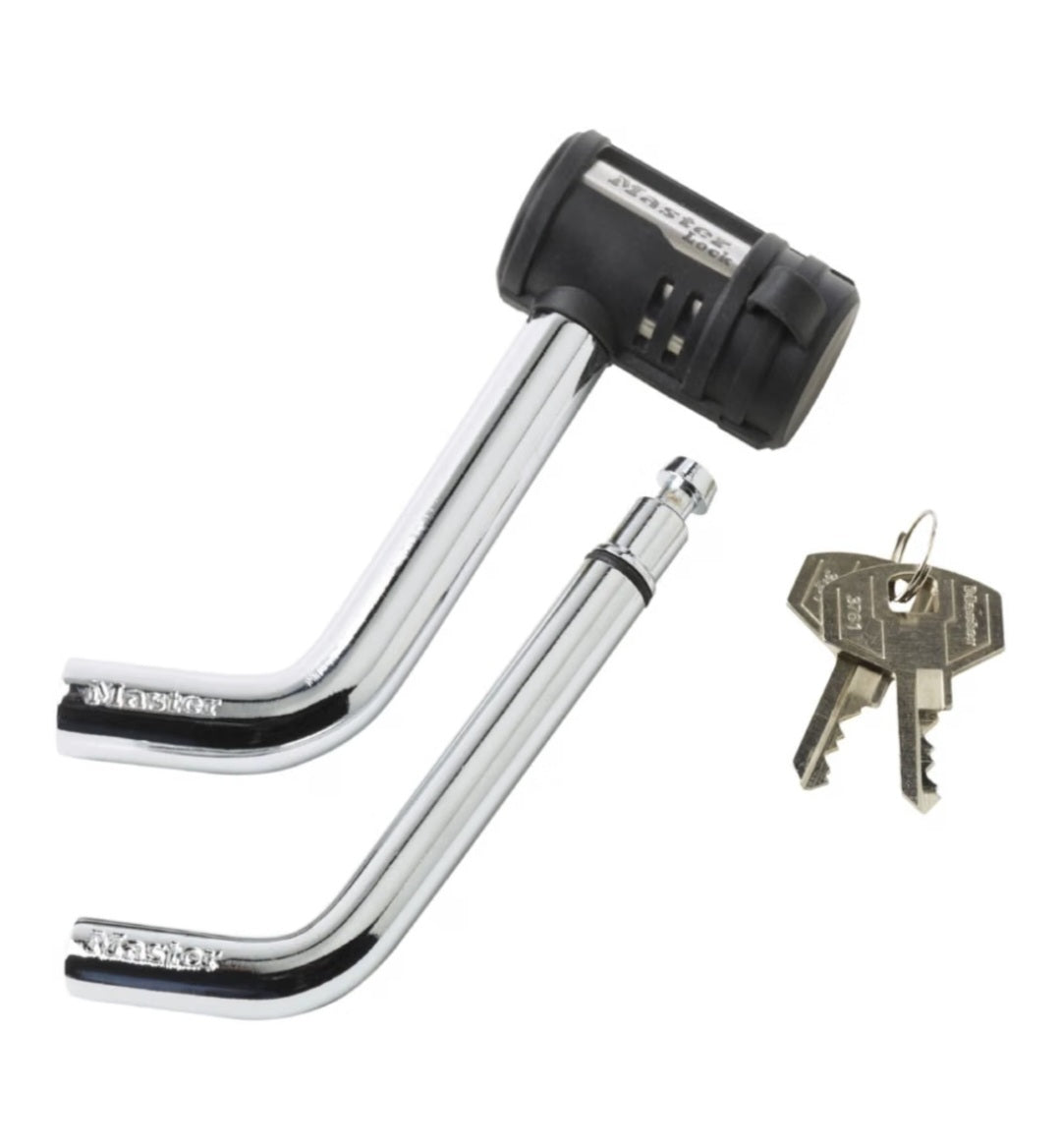 Master Lock Receiver Lock, Weather Resistant Trailer Coupler, Keyed 2866DAT