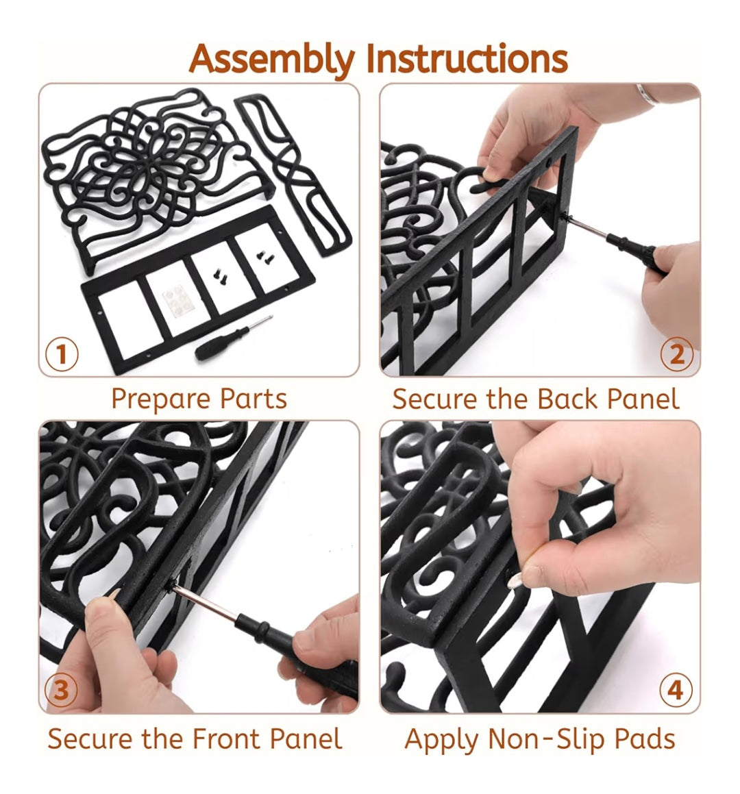 Black Cast Iron Book Stand