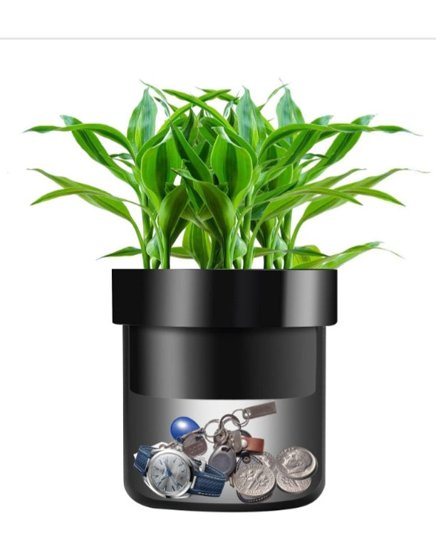 Flower Pot Diversion Safe with Key Lock, Secret Hidden Safe Lock Box (plant not included)