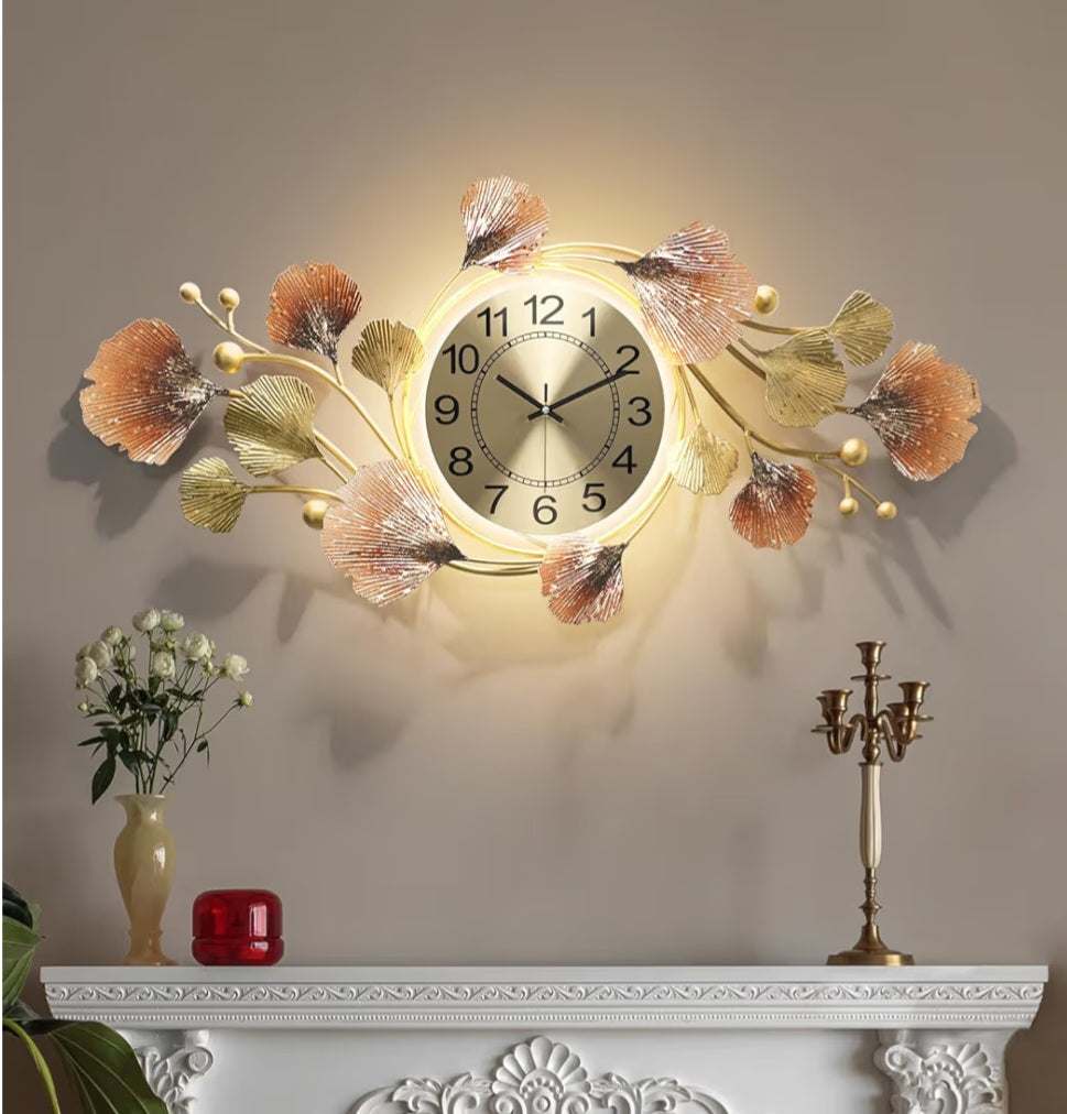 HEBOIX Large Wall Clock with Silent Quartz Movement
