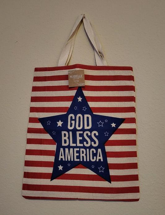 America Tote Bag: size:14'x16'