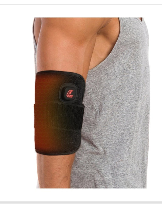 -002 NEW ITEM- Telepepe Elbow Heating Pad, Cordless Elbow Brace for Tendonitis and Tennis Elbow, Small Heating Pads for Arms and  Legs Pain Relief(Black)