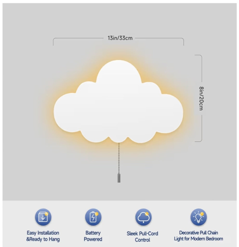 Cloud Light 2 Pack Battery-Powered Wall Lamps